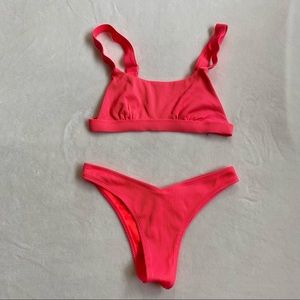 Bright orange bikini